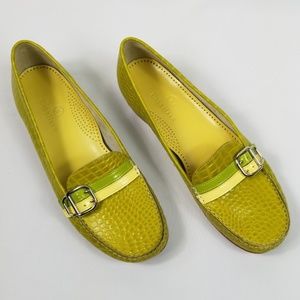 Cole Haan croc embossed leather loafers
